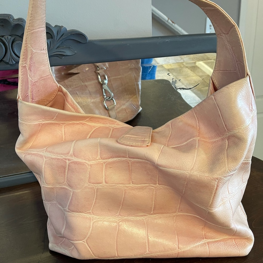 Dooney and Bourke Croco Hobo w/ Dustbag - Picture 3 of 8